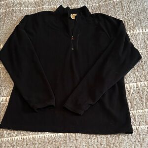 Woolrich Men's Black Quarter-Zip Fleece Pullover